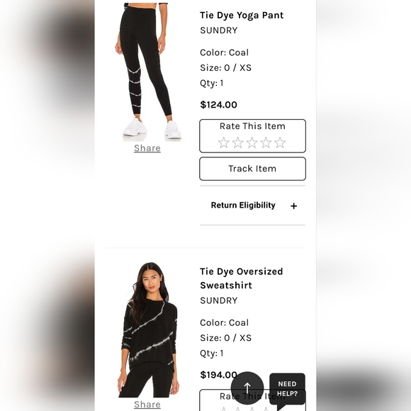 Sundry oversized sweatshirt and yoga pants size 0 sets. - Picture 1 of 9